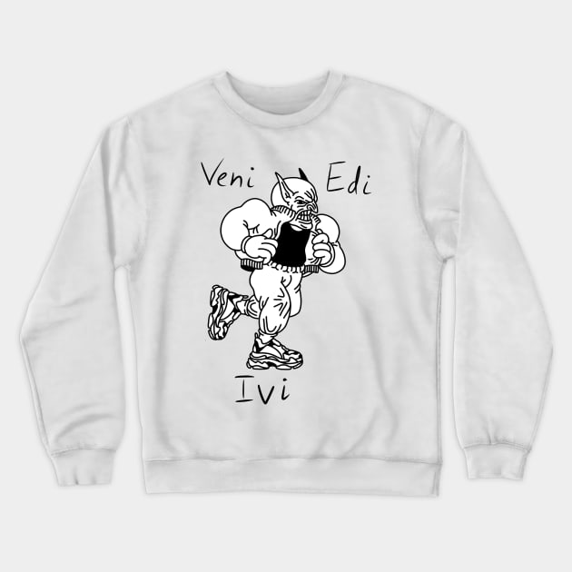 Cool devil with phrase Crewneck Sweatshirt by HamsterOver